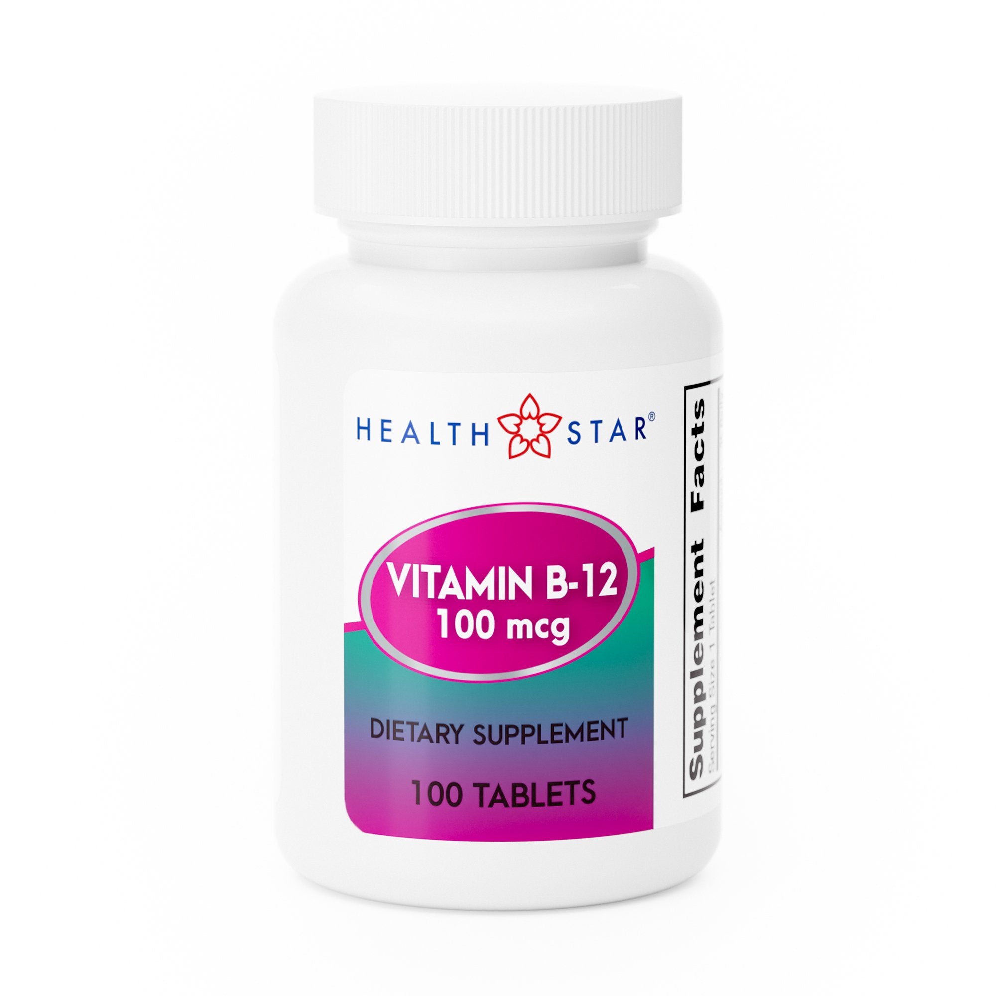 Vitamin Supplement Geri-Care Vitamin B12 100 mcg Strength Tablet 100 per Bottle, Packaging Type- Case