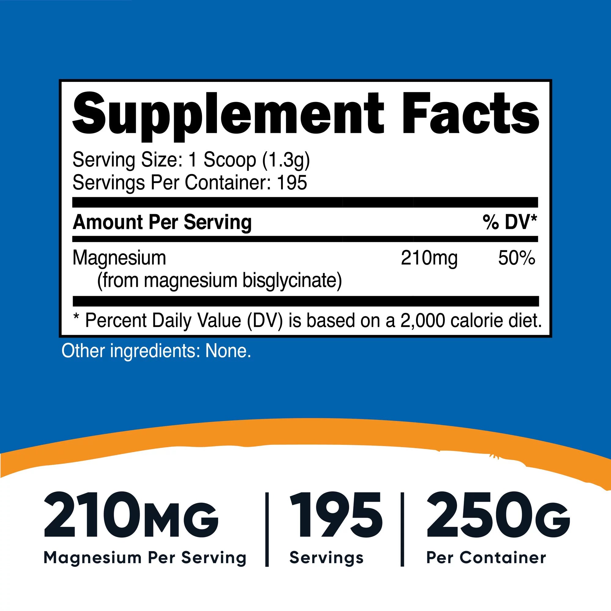 Magnesium Bisglycinate Powder (Unflavored, 250 Grams)