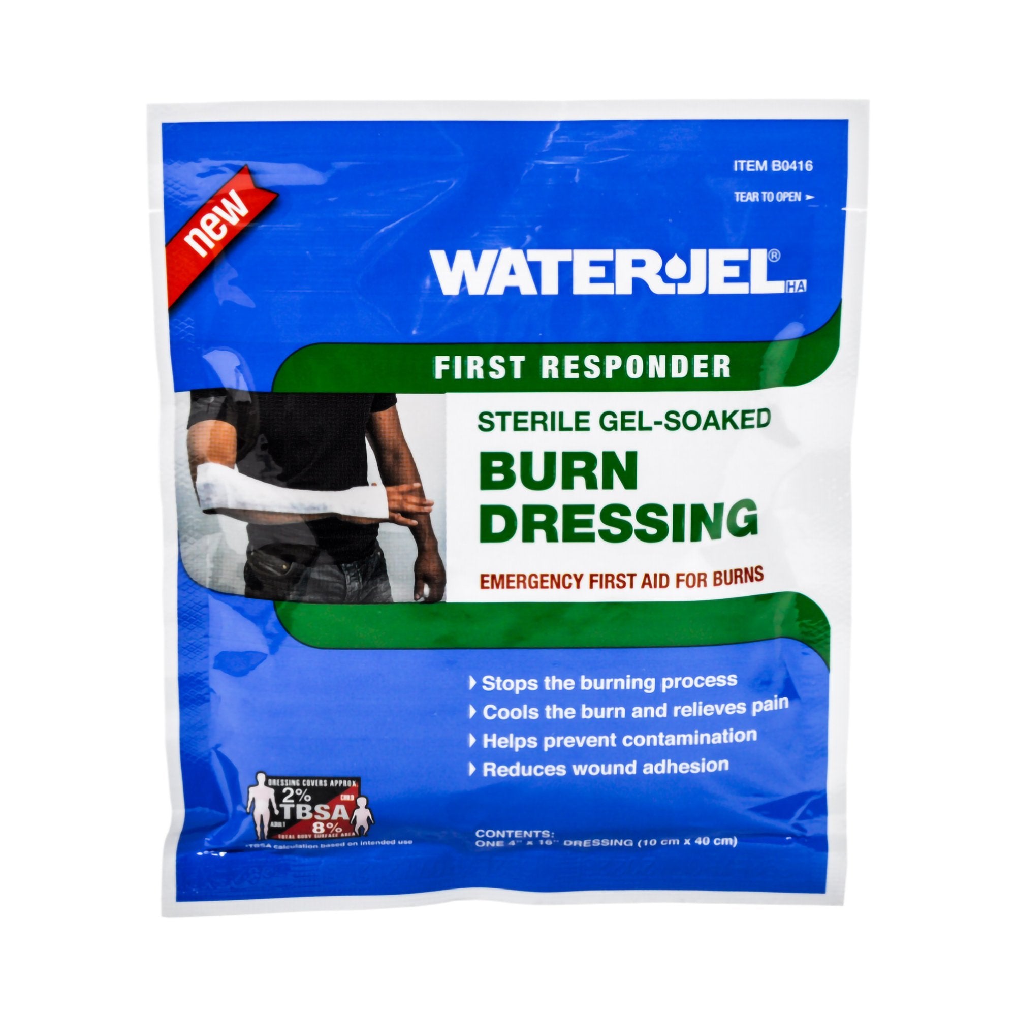 Hydrogel Burn Dressing Water-Jel First Responder Sheet 4 X 16 Inch Sterile