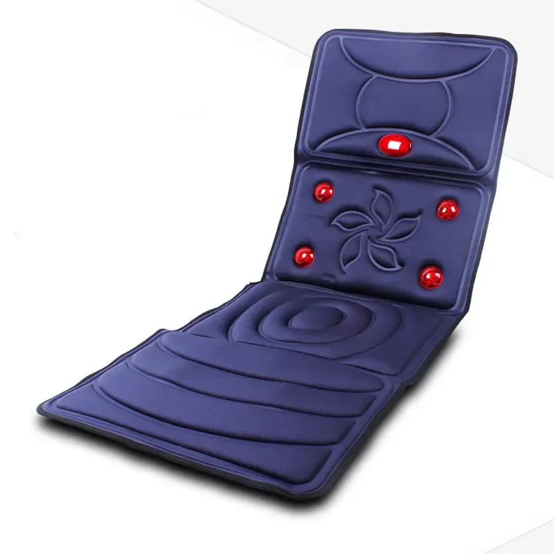 Vibration Heating Massage Cushion Cervical Neck Massage Acupressure Cushion Far Infrared Mattress Massage Mat 110-240V