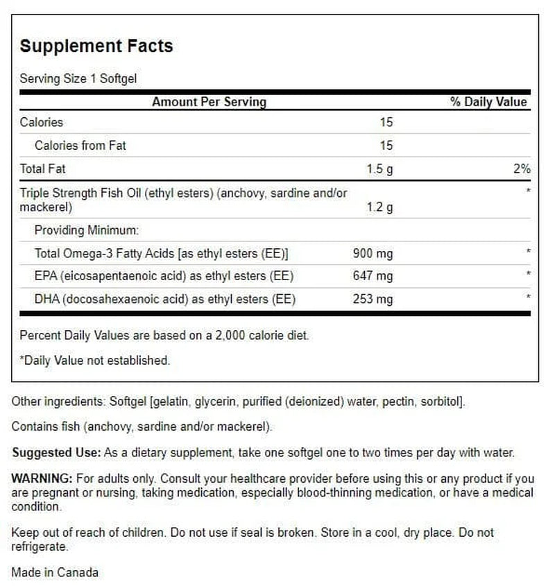 Triple Strength Super Epa & Dha - Enteric Coated 60 Sgels 3 Pack