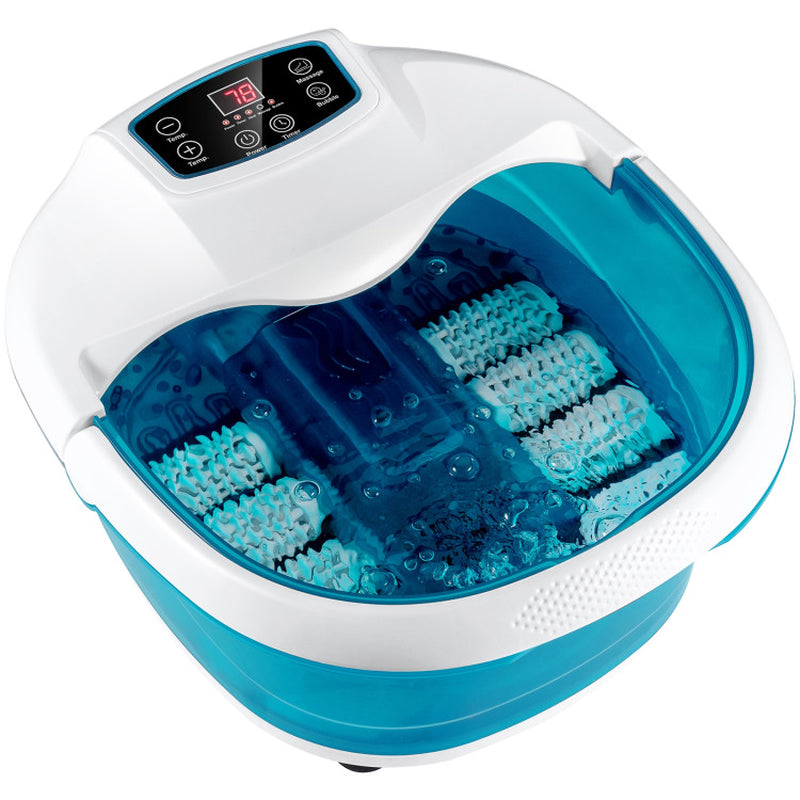 Foot Spa Tub with Bubbles and Electric Massage Rollers for Home Use