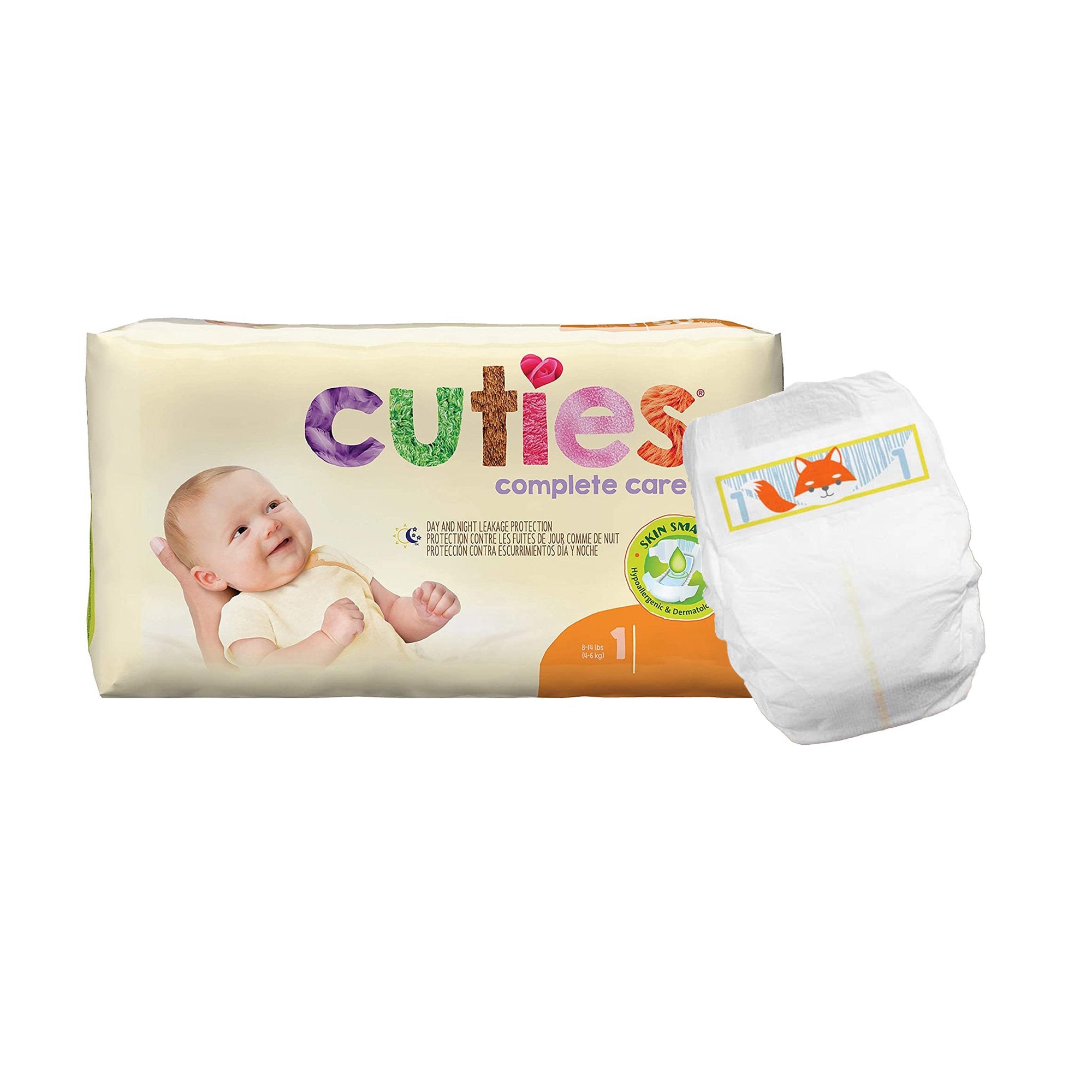 Unisex Baby Diaper Cuties Complete Care Size 1 Disposable Heavy Absorbency, Packaging Type- Case