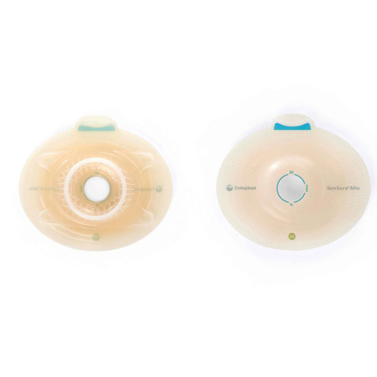 Ostomy Barrier SenSura Mio Click Precut, Standard Wear Elastic Adhesive 40 mm Flange Green Code System 11/16 Inch Opening | 5/Box Default Title
