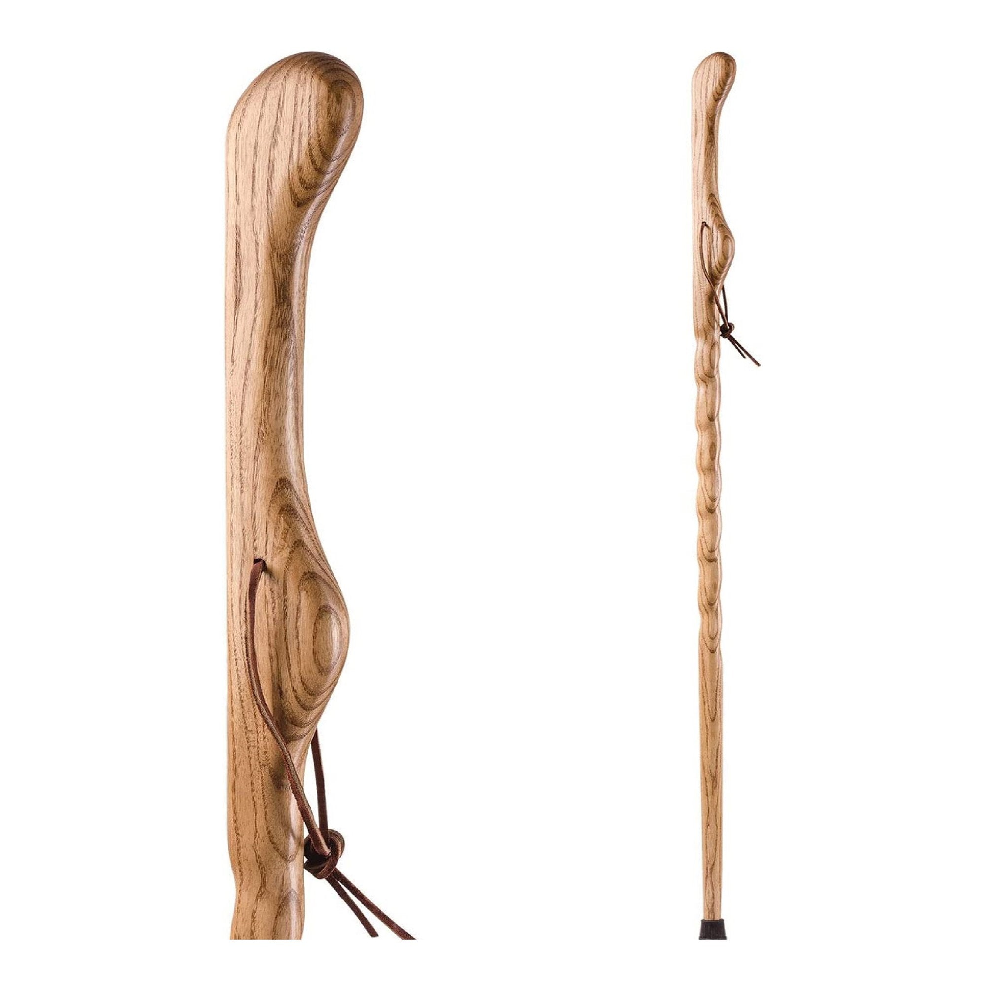 Walking Stick Brazos Twisted HitchHiker Wood 58 Inch Height Tan Oak