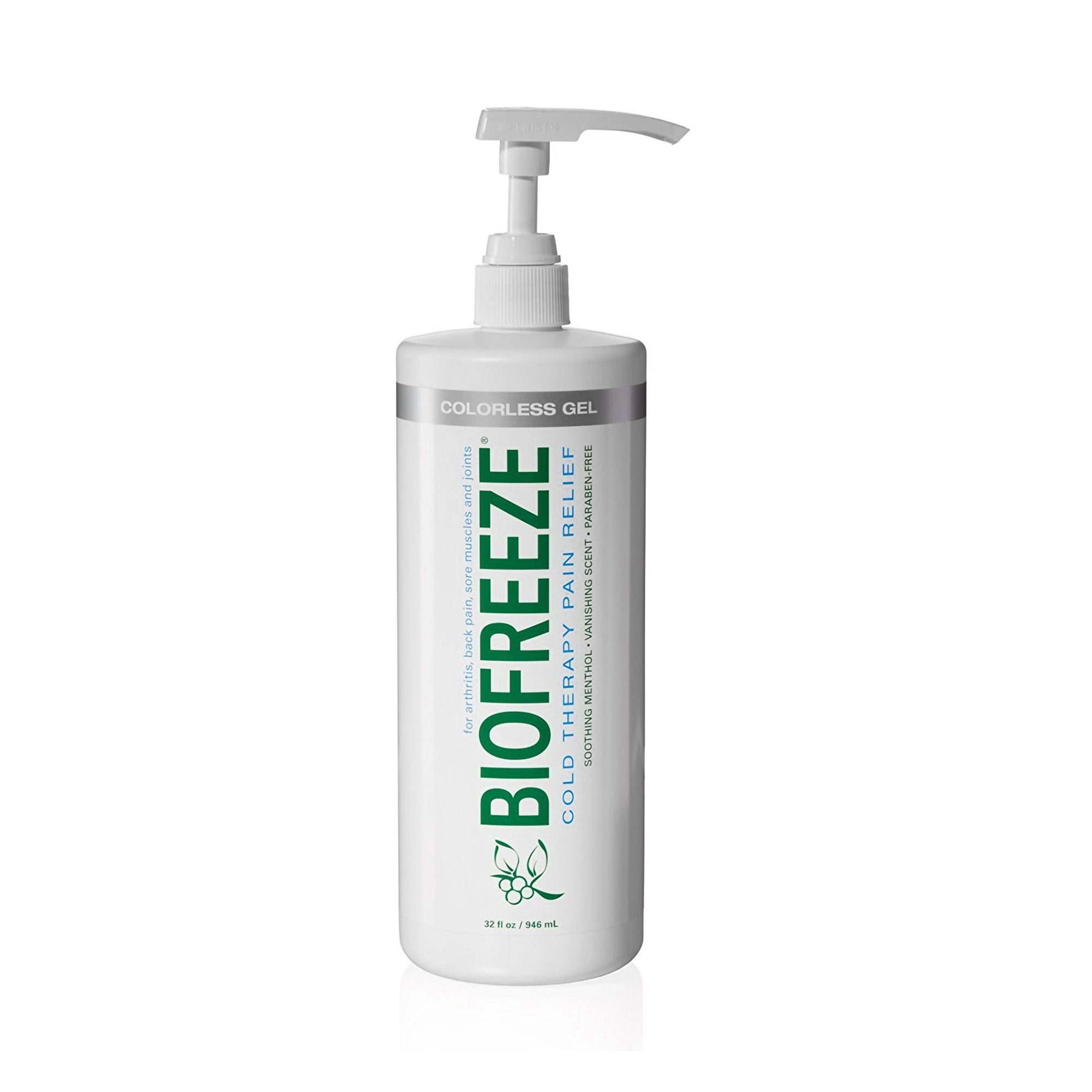 Topical Pain Relief Biofreeze Professional 5% Strength Menthol Topical Gel 32 oz.