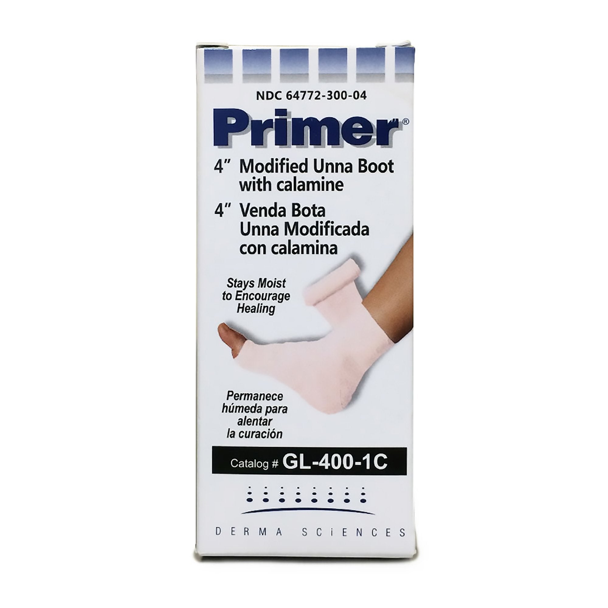 Unna Boot Primer Zinc Oxide / Calamine 4 Inch X 10 Yard