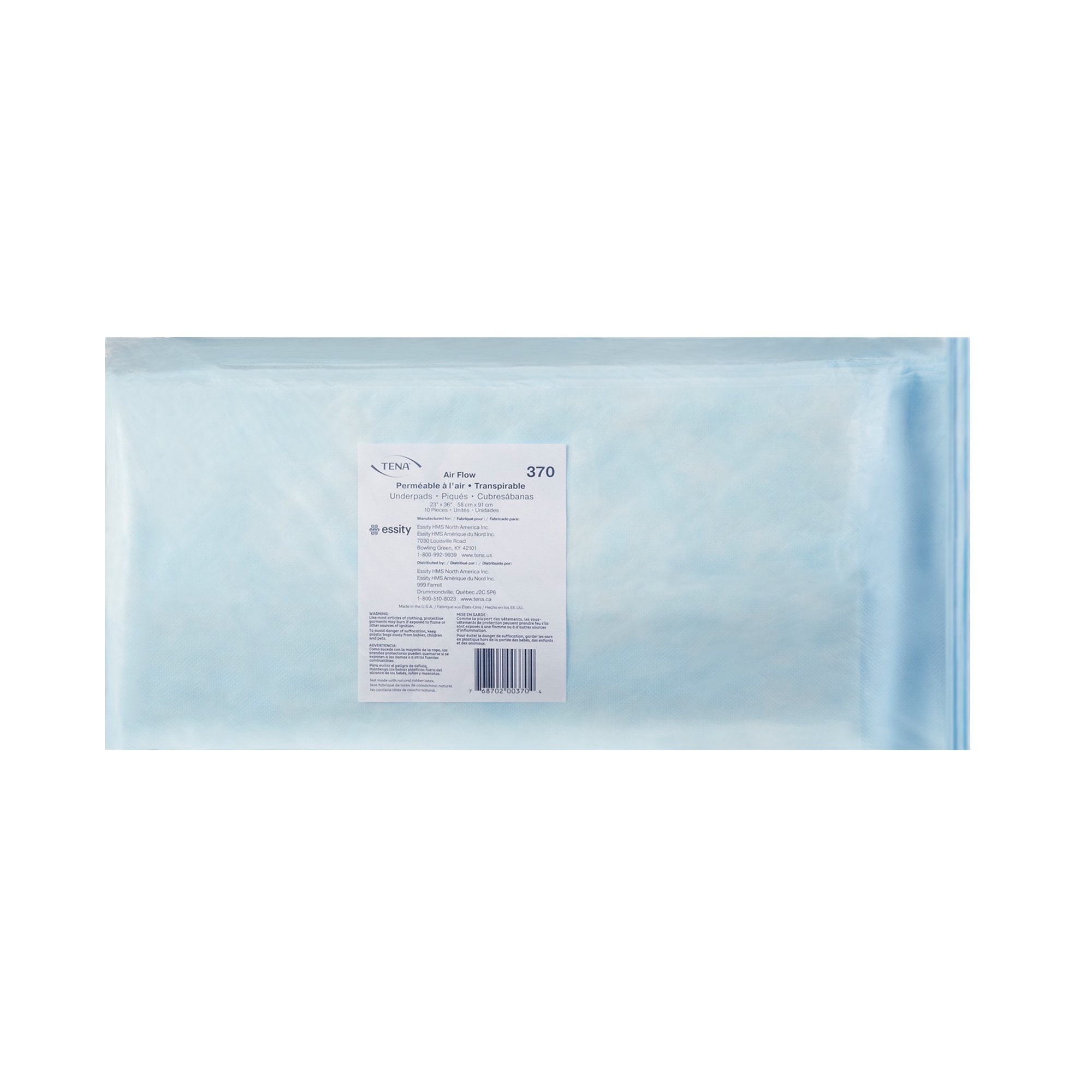 Disposable Underpad TENA Air Flow 23 X 36 Inch Polymer Moderate Absorbency, Packaging Type- Case