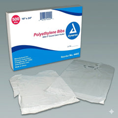 Disposable Polyethylene Bibs W/crumb Pocket 16 X24  Bx/500