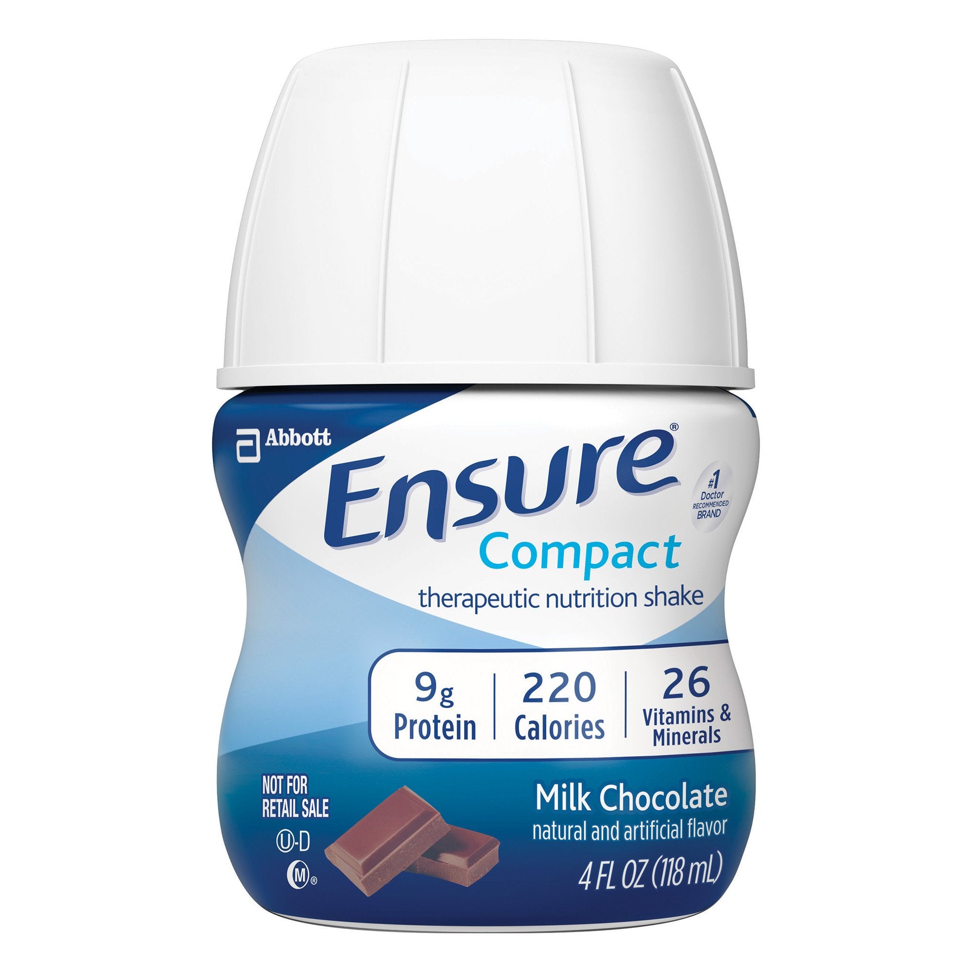 Oral Supplement Ensure® Compact Therapeutic Nutrition Shake Milk Chocolate Flavor Liquid 4 oz. Bottle