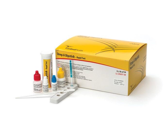 Respiratory Test Kit Cardinal Health Strep A Test 50 Tests CLIA Waived, Packaging Type- Box