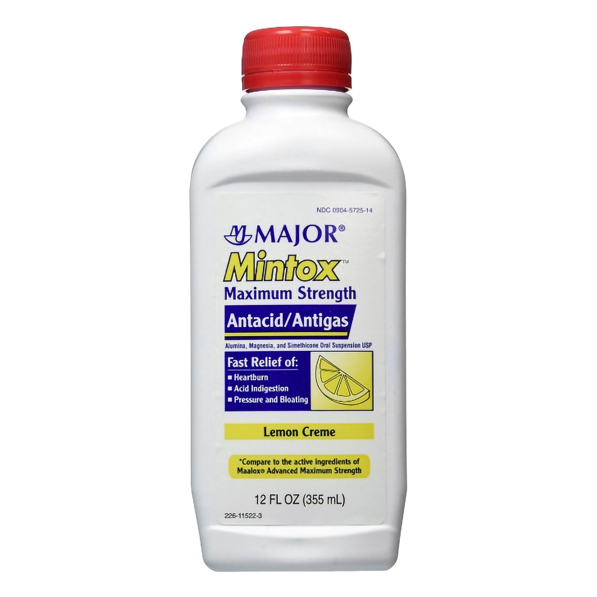 Antacid Mintox 400 mg   40 mg Strength Oral Suspension 12 oz.