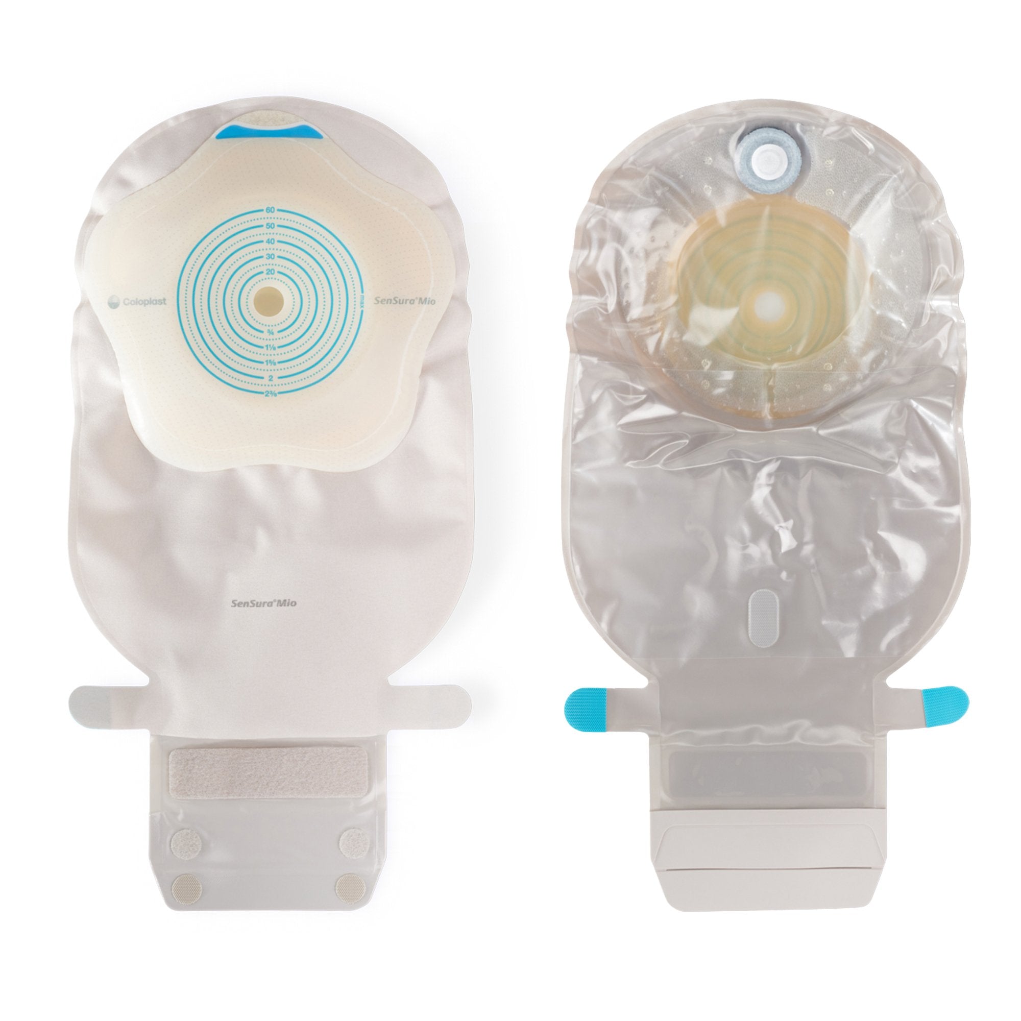 Ostomy Pouch SenSura Mio Concave One-Piece System 11 Inch Length, Maxi Convex, Trim to Fit 3/8 to 2-3/8 Inch Stoma Drainable