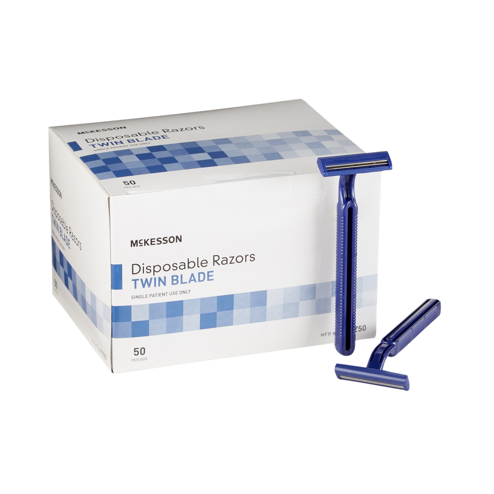 Personal Razor McKesson Single Edge Twin Blade NonSterile Disposable, Packaging Type- Each