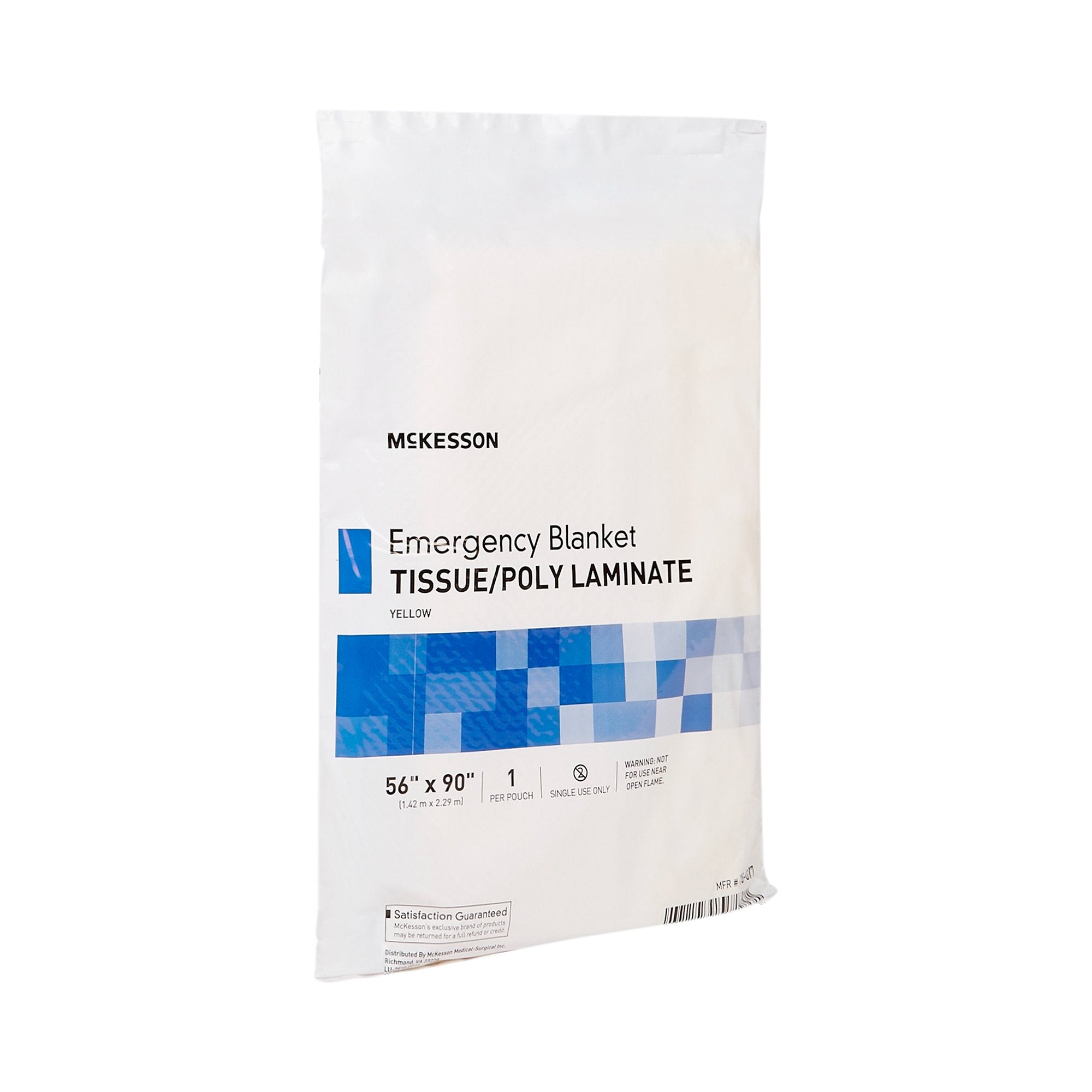 Rescue Blanket McKesson 56 W X 90 L Inch Tissue / Poly Laminate 0.67 lbs., Packaging Type- Case