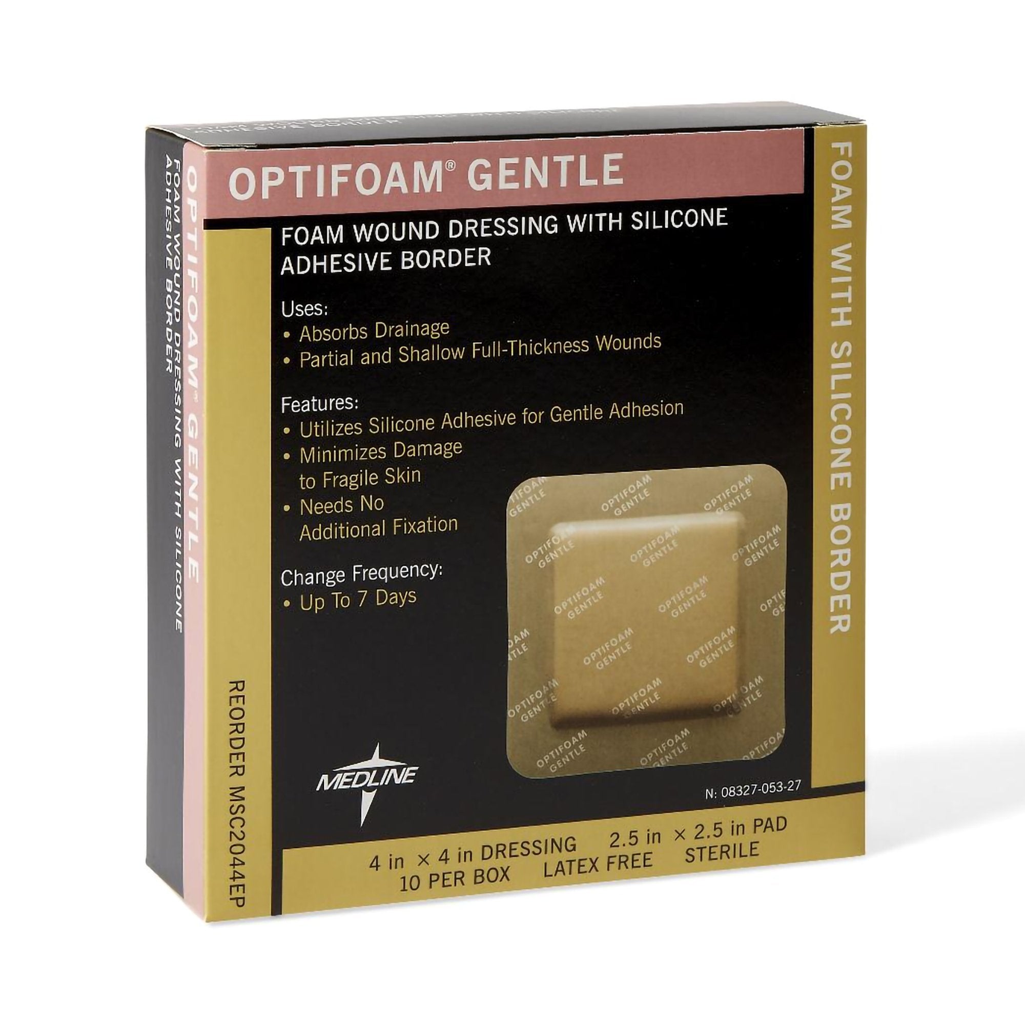 Foam Dressing Optifoam Gentle 4 X 4 Inch With Border Waterproof Backing Silicone Border Square Sterile