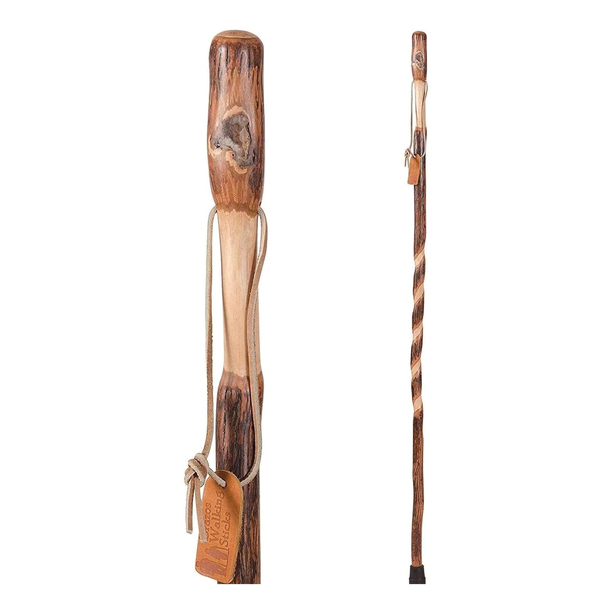 Walking Stick Brazos Free Form Wood 48 Inch Height Red Bamboo