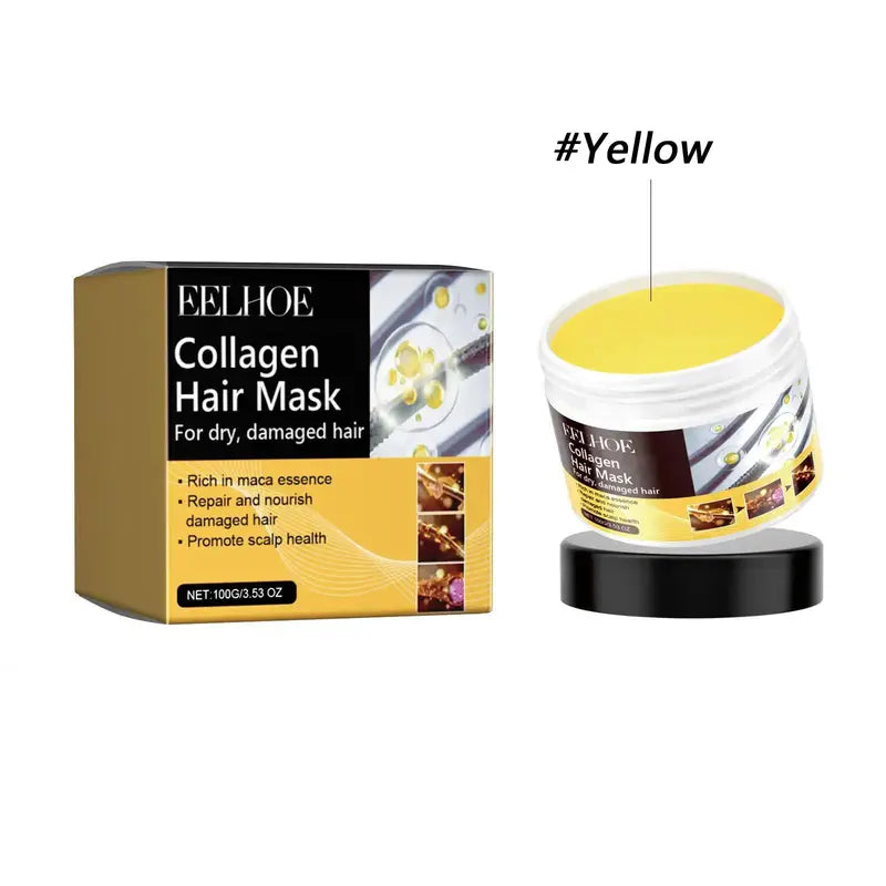 Collagen Moisturizing Hair Mask for Revitalizing Hair, Hydrating Nourishing Hair Care Mask for Dry & Damaged Hair, Hair Care Product Forwomen & Men