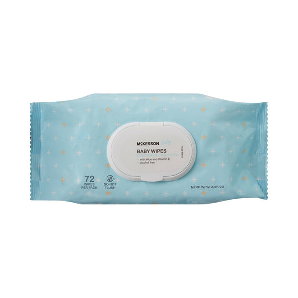 Baby Wipe McKesson Soft Pack Unscented 72 Count