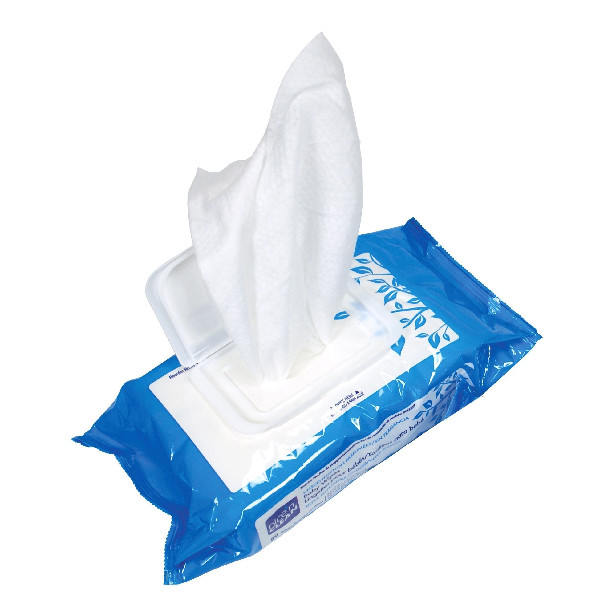 baby wipe nicen clean® soft pack unscented 80 count