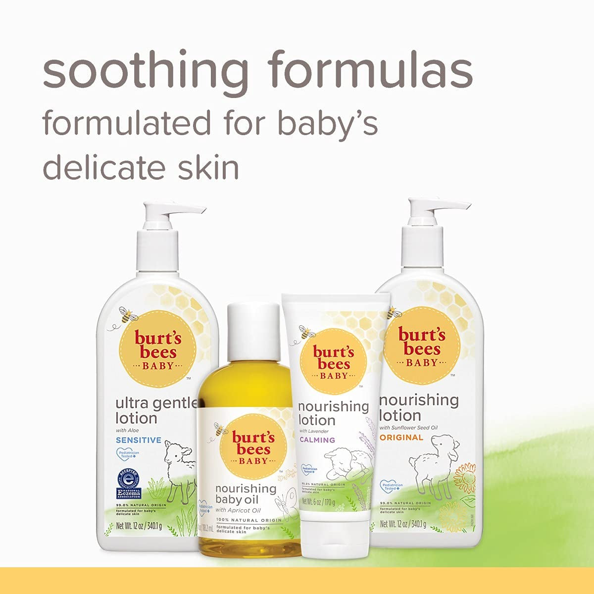 Baby™ Nourishing Baby Oil, 100% Natural Baby Skin Care   4 Ounce Bottle   Pack of 3