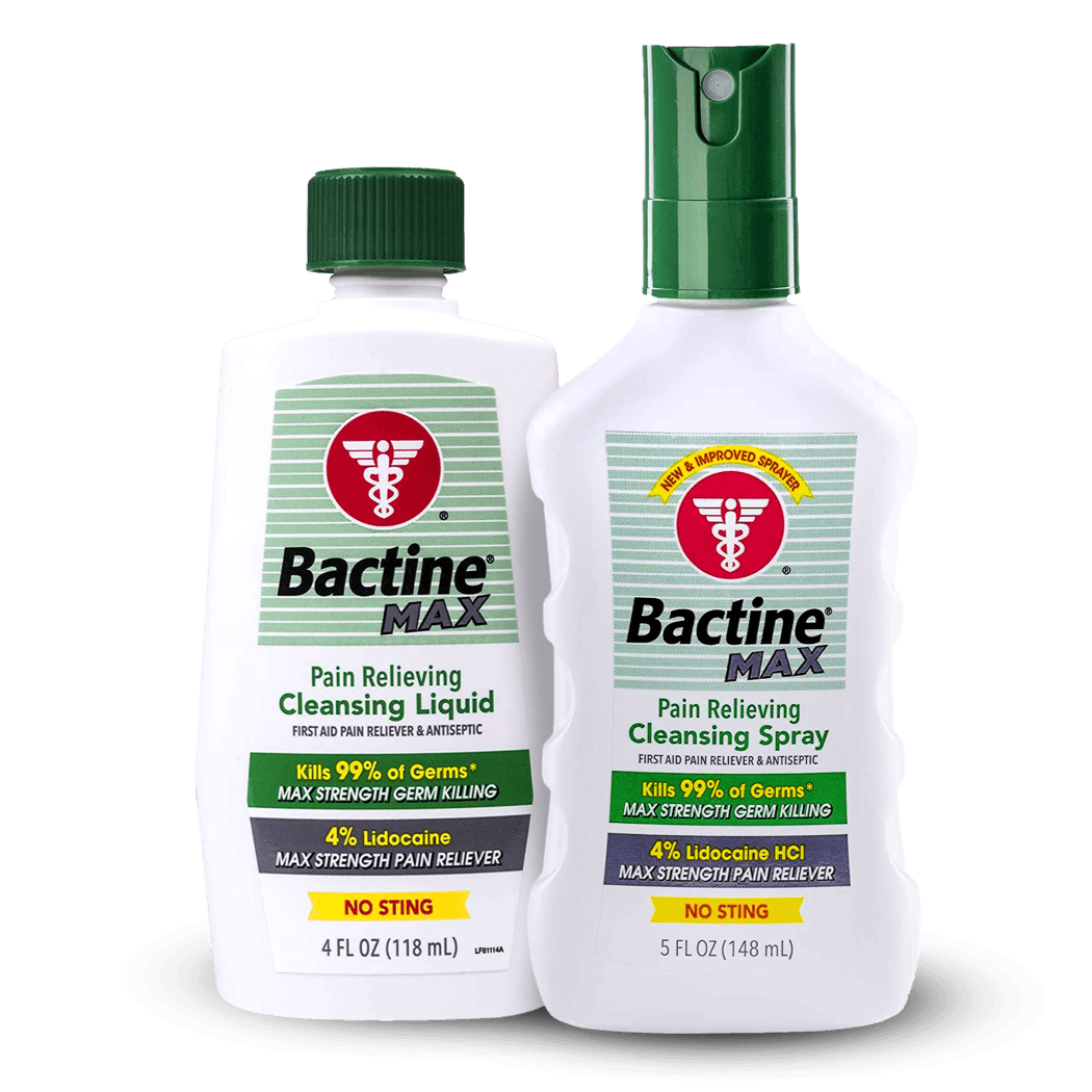 bactine max pain relieving antiseptic 4 ounce bottle bactine max pain relieving antiseptic mk1143885ea