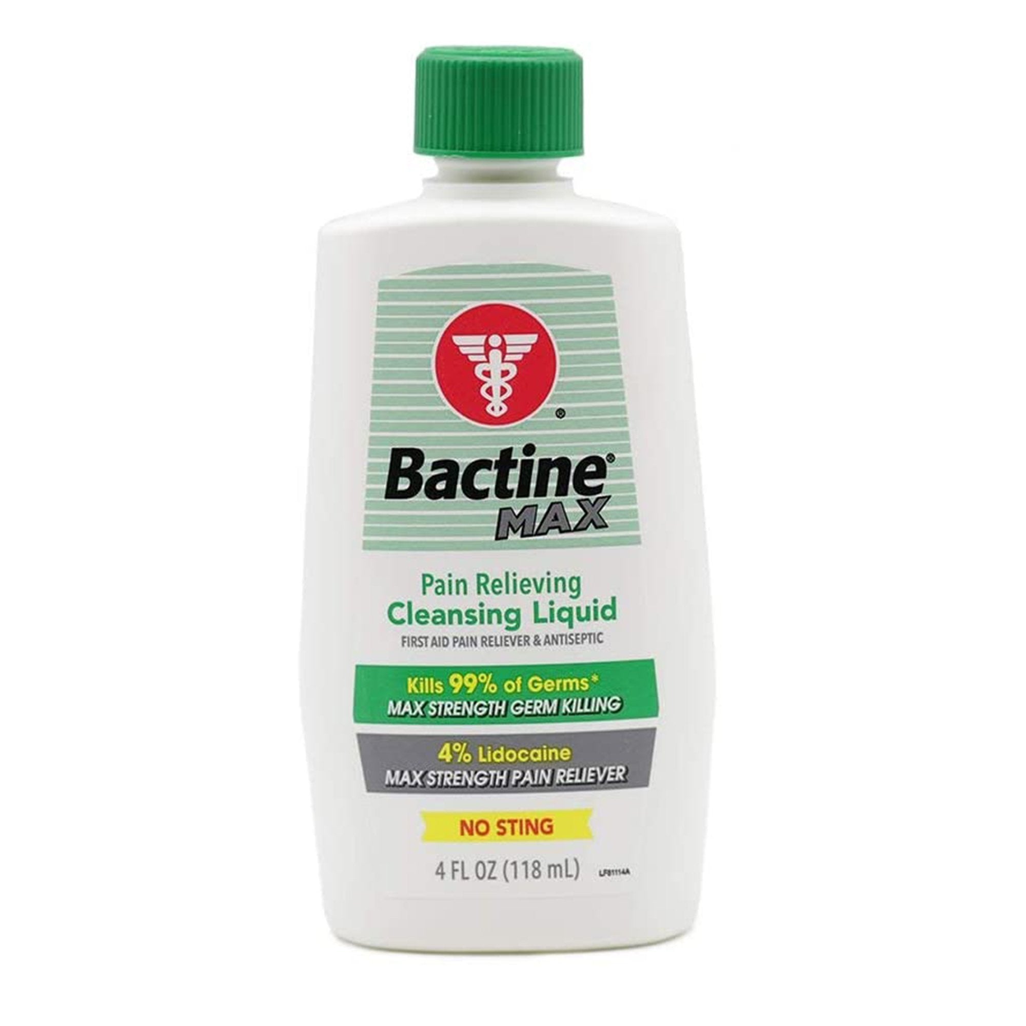 Pain Relieving Antiseptic BZK (Benzalkonium Chloride) / Lidocaine HCl Bactine MAX Topical Liquid 4 oz. Bottle