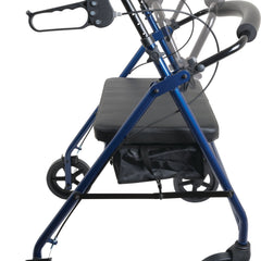 bariatric rollator w 8 wheels blue