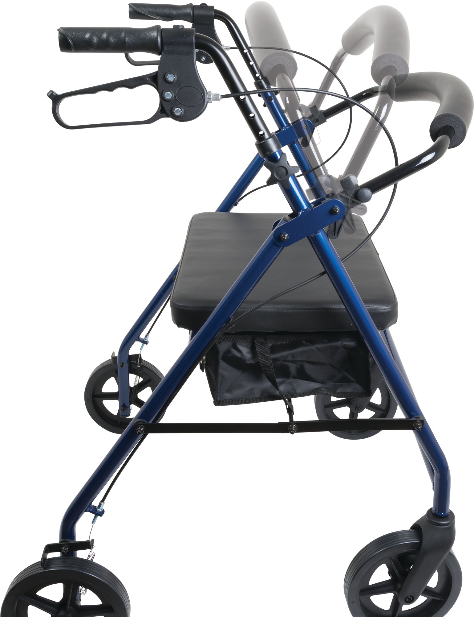 bariatric rollator w 8 wheels blue