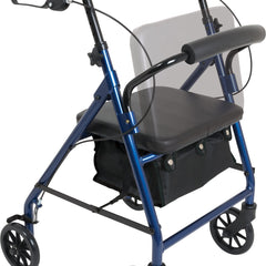 rollator junior aluminum 6 wheels blue