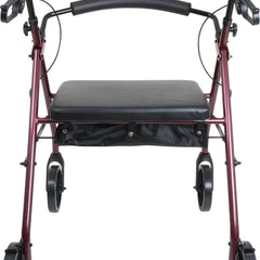 bariatric rollator w 8 wheels burgundy