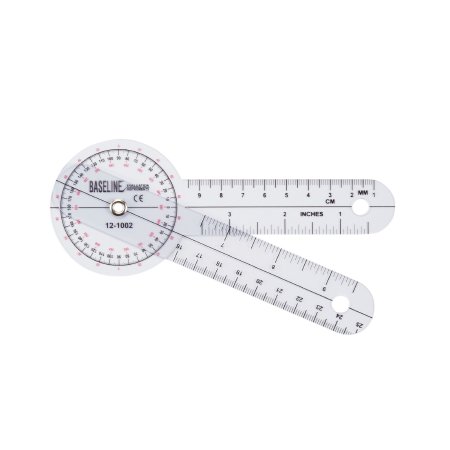 baseline 360 head plastic goniometer 6 inch arms baseline goniometer mk304794ea