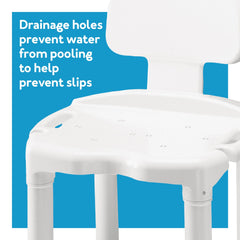 bath bench composite w back knocked down carex