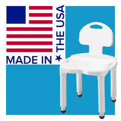 bath bench composite w back knocked down carex