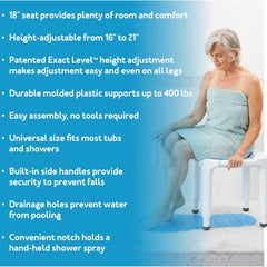 bath bench composite w o back knock down retail carex