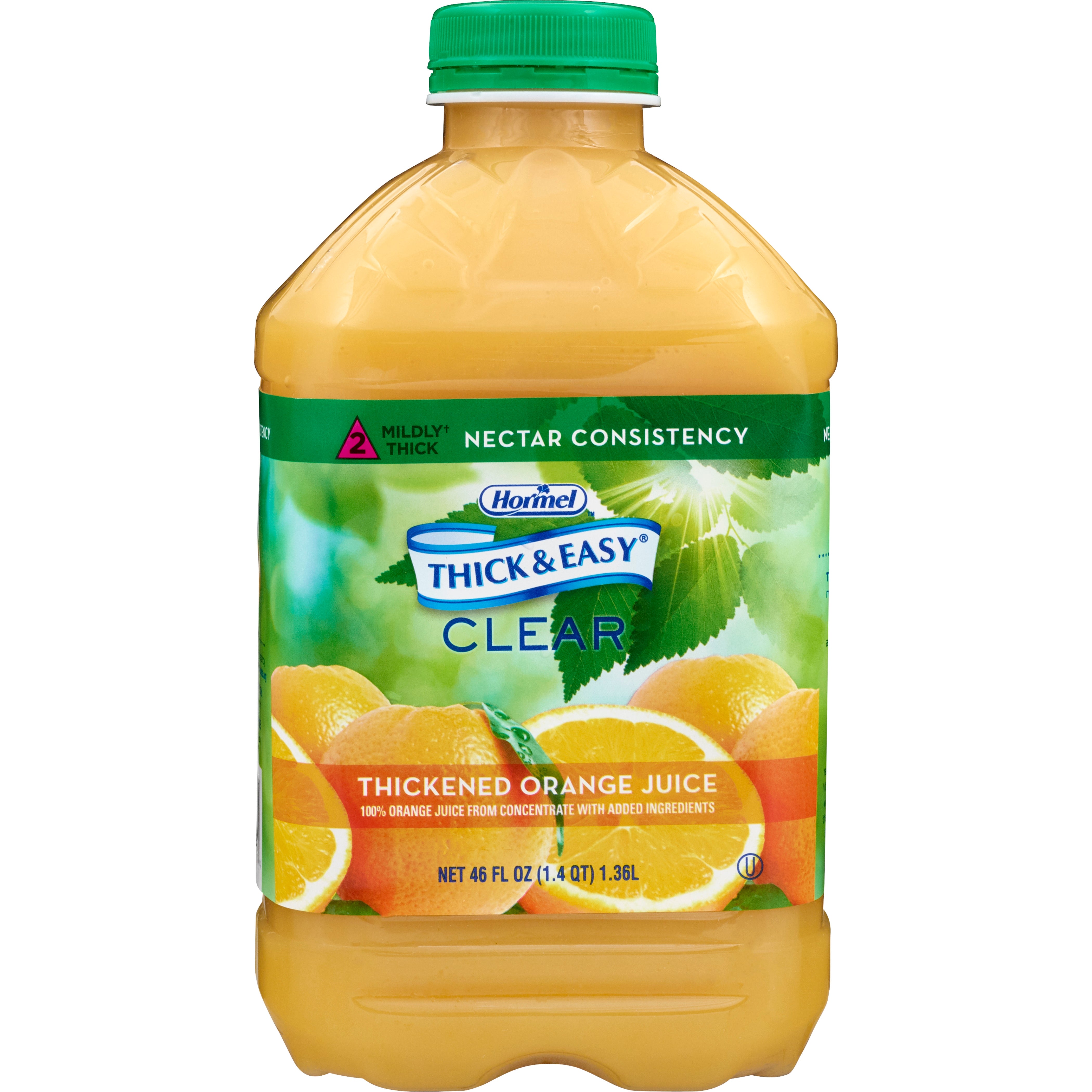 Thickened Beverage Thick & Easy® 46 oz. Bottle Orange Flavor Liquid IDDSI Level 2 Mildly Thick