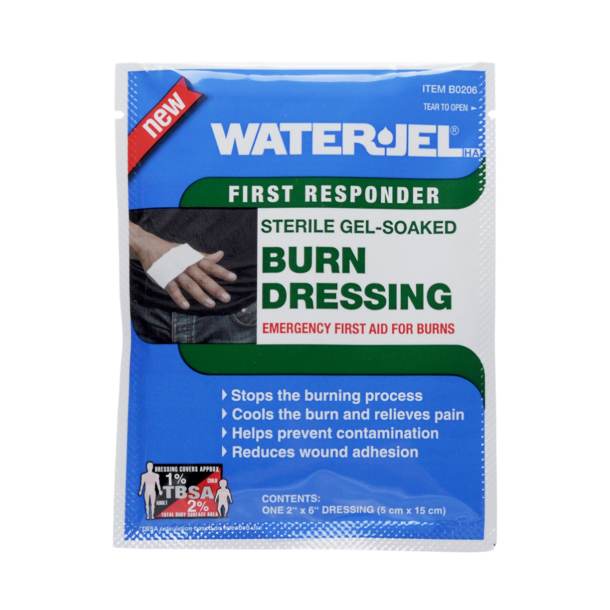 Hydrogel Burn Dressing Water-Jel® First Responder Sheet 2 X 6 Inch Sheet Sterile