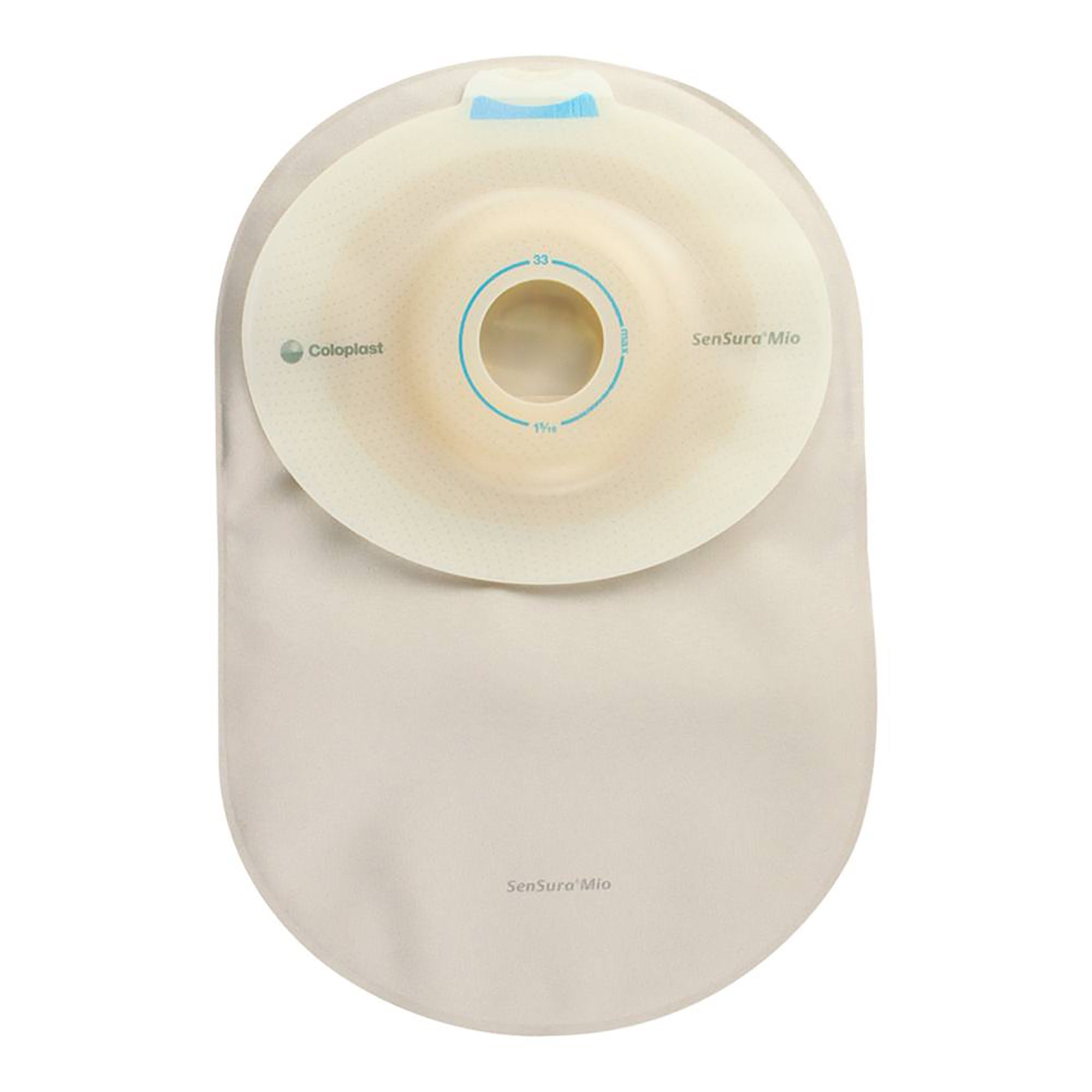 Ostomy Pouch SenSura Mio Convex One-Piece System 8-1/4 Inch Length, Maxi Deep Convex, Pre-Cut 1-1/2 Inch Stoma Closed End