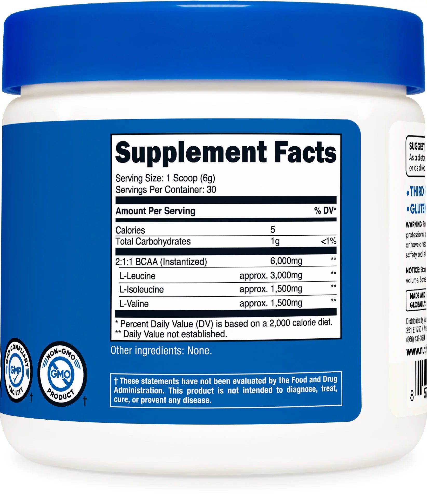 BCAA Powder  2:1:1 (Unflavored) Supplement 30 Servings