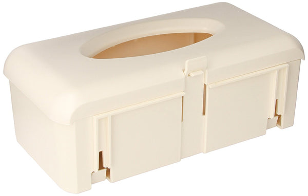 Glove Box Holder BD Horizontal Mounted 1 Box Capacity Ivory 4 1/4 X 7 X 12 Inch Plastic