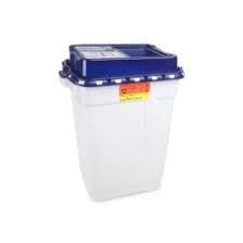 Pharmaceutical Waste Container Recykleen White Base 26 1/4 H X 20 W X 14 3/4 D Inch Vertical Entry 19 Gallon