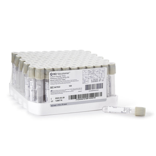 BD Vacutainer Venous Blood Collection Tube Sodium Fluoride / Potassium Oxalate Additive 4 mL BD Hemogard Closure Plastic Tube