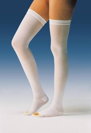 Anti-embolism Stocking JOBST Anti-Em/GPT Thigh High Medium / Short White Inspection Toe, Packaging Type- Box