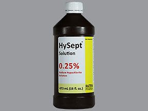 Antiseptic Sodium Hypochlorite HySept Topical Liquid 473 mL Bottle