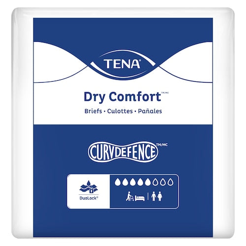 Unisex Adult Incontinence Brief TENA Dry Comfort Medium Disposable Moderate Absorbency, Packaging Type- Case