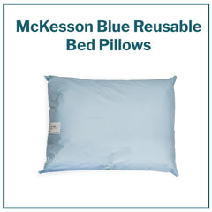 bed pillow mckesson 19 x 25 inch blue reusable packaging type each