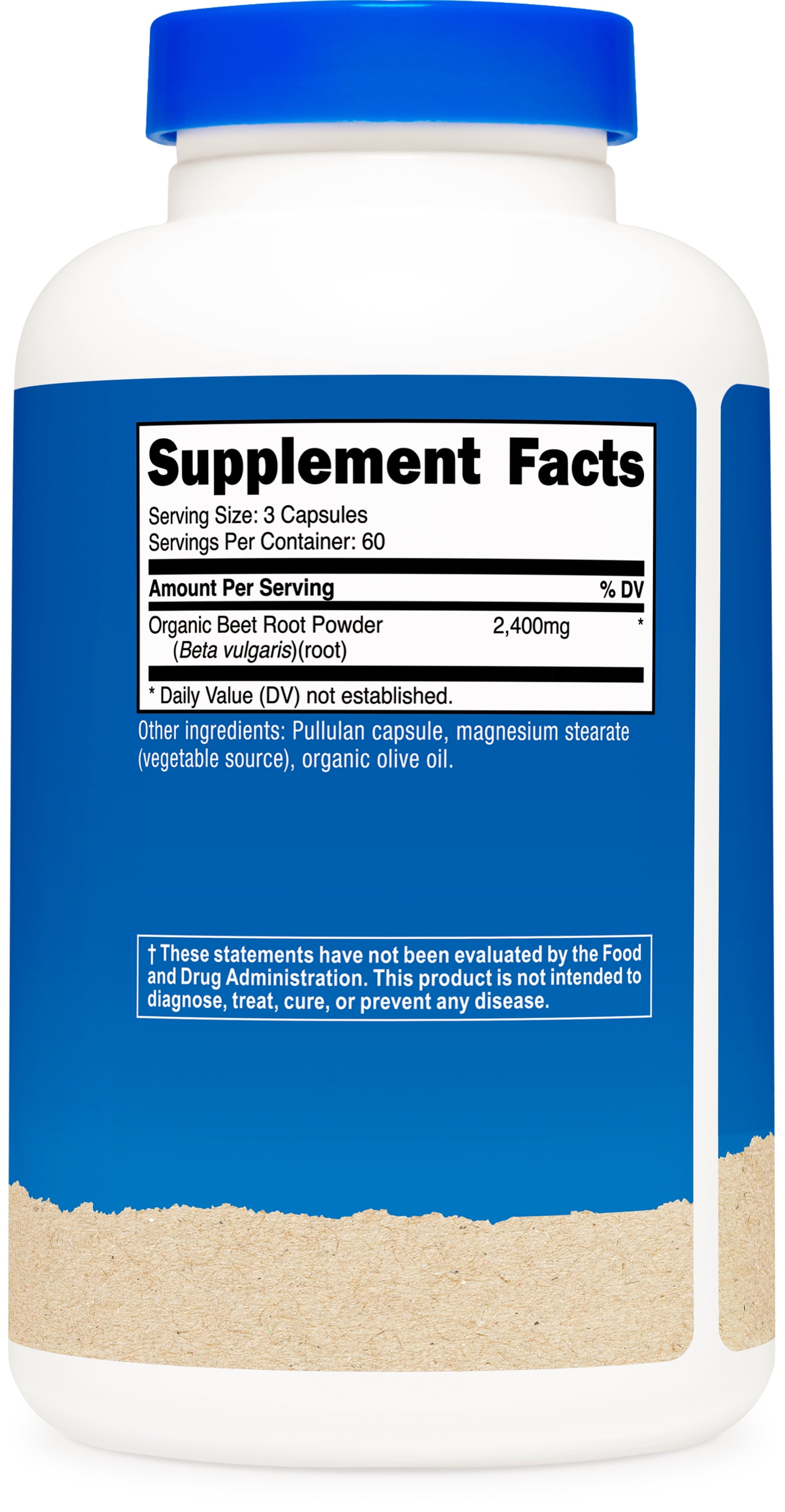 Beet Root 2400Mg, 180 Capsules   Supplement Made with Organic Beet Root, 60 Servings