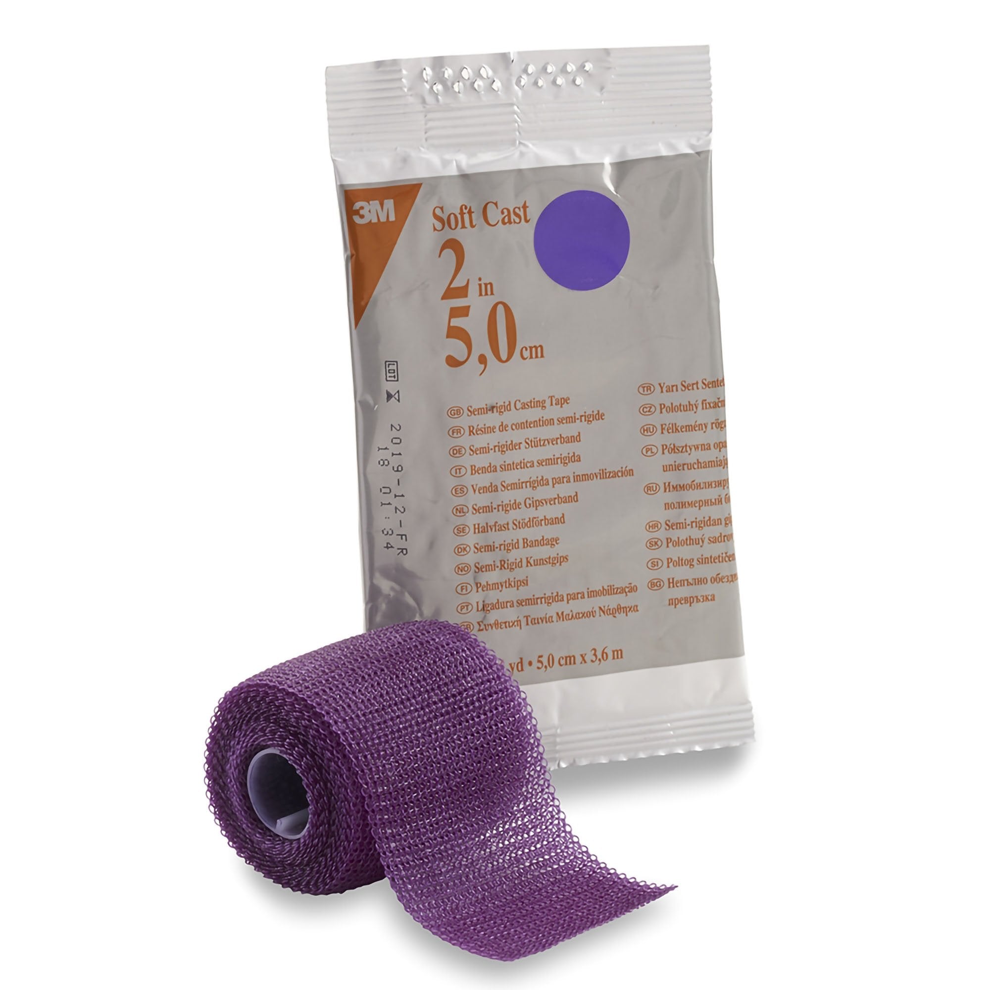 Cast Tape 3M Scotchcast Soft Cast 2 Inch X 12 Foot Fiberglass Purple, Packaging Type- Case