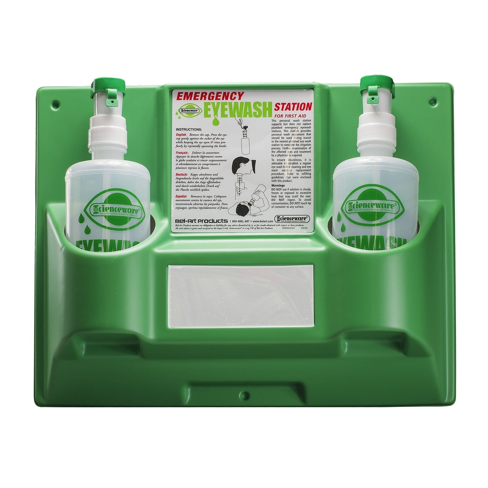 Eyewash Station Wall Mount Dual 32 oz. Empty Bottles