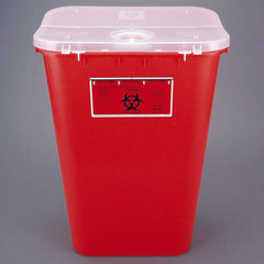 Sharps Container Bemis Sentinel Red Base 22 1/2 H X 16 1/2 L X 11 13/16 W Inch Horizontal / Vertical Entry 11 Gallon